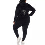 Plus Size Rhinestone Velour Tracksuit 2 Piece Set