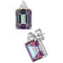 Mystic Topaz (7 ct. t.w.) & Diamond (1/6 ct. t.w.) Stud Earrings in 14k White Gold
