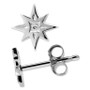 Sapphire Accent Star Shaped Stud Earrings in Sterling Silver