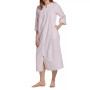 Women's Striped Zip-Front Nightgown