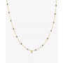 Diamond Accent Bezel Dangle Enamel Bead 18" Pendant Necklace in Sterling Silver or 14k Gold-Plated Sterling Silver