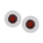 Rhodolite Garnet (3-1/3 ct. t.w.) & White Topaz (3/4 ct. t.w.) Stud Earrings in Sterling Silver (Also in Citrine, Peridot, Blue Topaz, & Amethyst)