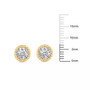 Diamond Beaded Frame Stud Earrings (1/2 ct. t.w.) in 14k Gold