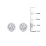 Diamond Beaded Frame Stud Earrings (1/2 ct. t.w.) in 14k Gold