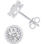 Diamond Beaded Frame Stud Earrings (1/2 ct. t.w.) in 14k Gold
