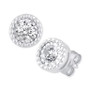 Diamond Beaded Frame Stud Earrings (1/2 ct. t.w.) in 14k Gold