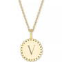Initial Medallion Pendant Necklace in 14k Gold-Plated Sterling Silver, 18"