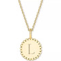 Initial Medallion Pendant Necklace in 14k Gold-Plated Sterling Silver, 18"