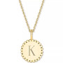 Initial Medallion Pendant Necklace in 14k Gold-Plated Sterling Silver, 18"