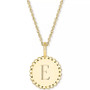 Initial Medallion Pendant Necklace in 14k Gold-Plated Sterling Silver, 18"
