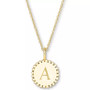 Initial Medallion Pendant Necklace in 14k Gold-Plated Sterling Silver, 18"