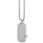 Men's Cubic Zirconia Dog Tag 24" Pendant Necklace in Stainless Steel & Yellow Ion-Plate