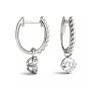 Moissanite Beaded Drop Earrings 1 ct. t.w. Diamond Equivalent in 14k Gold