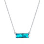 Crystal Rectangle Solitaire 18" Pendant Necklace in Sterling Silver, Created for Macy's