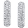 Lab Grown Diamond Pavé Small Huggie Hoop Earrings (1/2 ct. t.w.) in Sterling Silver