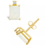 Opal (5/8 ct. t.w.) and Diamond Accent Stud Earrings in 14K Yellow Gold or 14K White Gold