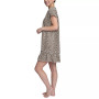 Women's Flounce-Hem Lounge Dress
