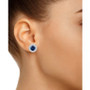 Sapphire (2 Ct. t.w.) and Diamond (1/2 Ct. t.w.) Halo Stud Earrings