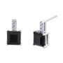 Onyx & Diamond Accent Stud Earrings in 14k White Gold