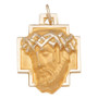 Christ Head Pendant in 14k Yellow Gold