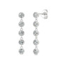 Moissanite Bezel Drop Earrings 1 ct. t.w. Diamond Equivalent in 14k White Gold