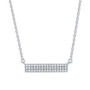 Lab-Created Diamond Cluster Bar Necklace (1/4 ct. t.w.) in Sterling Silver, 16" + 2" extender