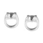 Horsebit Stud Earrings in Sterling Silver