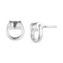 Horsebit Stud Earrings in Sterling Silver