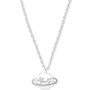 Cubic Zirconia Saturn Pendant Necklace, 13" + 2" extender