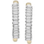 Diamond Baguette Small Hoop Earrings (1/6 ct. t.w.) in 14k  Gold, Created for Macy's