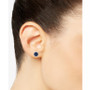 Sapphire Beaded Frame Stud Earrings (1-1/5 ct. t.w.) in Sterling Silver (Also in Emerald & Ruby)