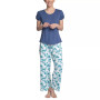 Solid Top & Printed Pants Pajama Set