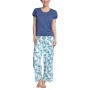 Solid Top & Printed Pants Pajama Set