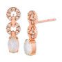 Neopolitan Opal (3/8 ct. t.w.) & Nude Diamond (1/4 ct. t.w.) Stud Earrings in 14k Rose Gold