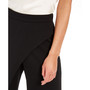 Crepe Draped-Front Wide-Leg Pants