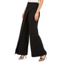 Crepe Draped-Front Wide-Leg Pants