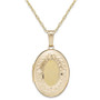 Engraved Oval Locket in 14k Gold