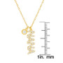 Lab-Created White Sapphire Nana & Bezel Pendant Necklace (5/8 ct. t.w.) in 14k Gold-Plated Sterling Silver