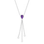 Amethyst Tassel 18" Pendant Necklace (7/8 ct. t.w.) in Sterling Silver