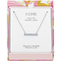 Diamond Accent Horizontal Bar 18" Pendant Necklace in Sterling Silver