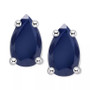 Tanzanite Pear-Shape Stud Earrings (3/8 ct. t.w.) in 14k White Gold (Also in Emerald, Ruby & Sapphire)