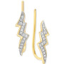 Diamond Lightning Bolt Ear Climbers (1/10 ct. t.w.) in 10k Gold