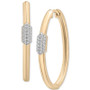 Diamond Cluster Small Hoop Earrings (1/6 ct. t.w.) in 14k Gold-Plated Sterling Silver, Created for Macy's