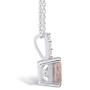 Morganite (2 Ct. T.W.) and Diamond Accent Pendant Necklace in 14K White Gold
