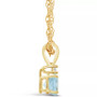 Aquamarine (1/2 ct. t.w.) and Diamond Accent Pendant Necklace in 14K Yellow Gold or 14K White Gold