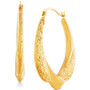 Draped Oval Hoop Earrings in 14k Gold
