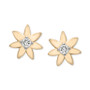Diamond Flower Stud Earrings (1/10 ct. t.w.) in 14k Gold-Plated Sterling Silver, Created for Macy's