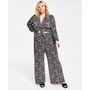 Plus Size Pull-On Smocked-Waist Wide-Leg Pants, Created for Macy's
