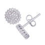 Diamond 1/2 ct. t.w. Round Cluster Stud Earrings in Sterling Silver