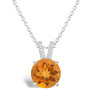 Women's Citrine (1-3/4 ct.t.w.) and Diamond Accent Pendant Necklace in Sterling Silver